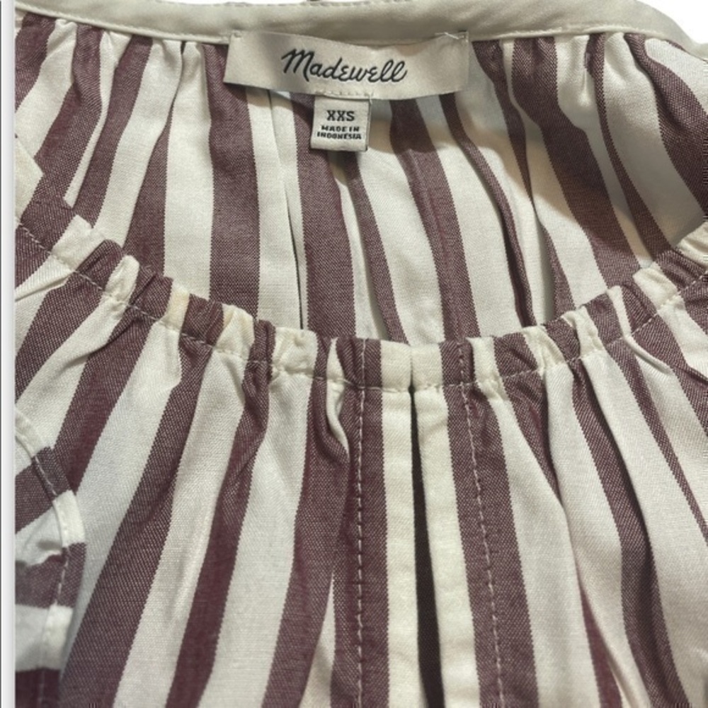 Madewell Striped Ruffled Blouse - Picture 3 of 5